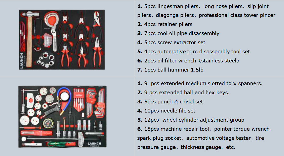 TTH-375 – Carro de herramientas mecánicas (375 piezas) view 5