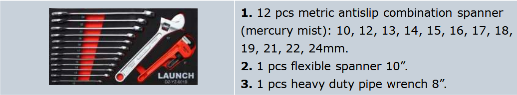 TTH-60 – Carro de herramientas para alineación (60 piezas) view 2