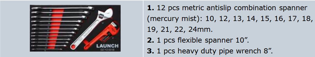TTH-60 – Carro de herramientas para alineación (60 piezas) view 3