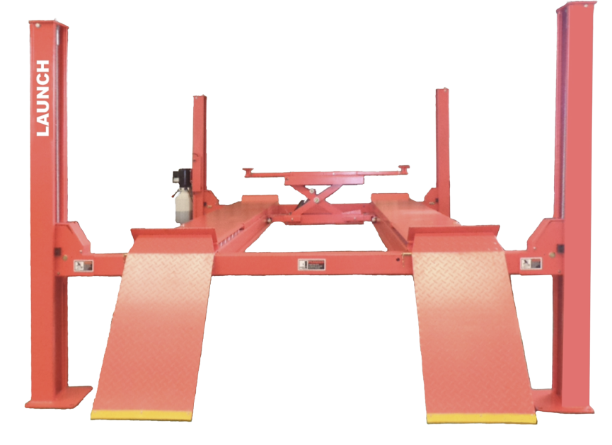 TLT-440-EW – Elevador de 4 columnas con alineación y gato central