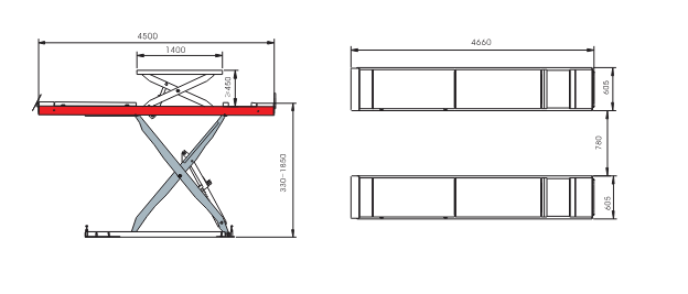 TLT-830WA – Elevador tijera doble para alineación view 5